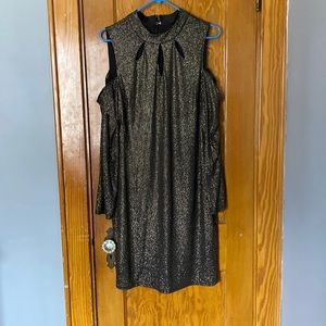 Sparkly black gold dress